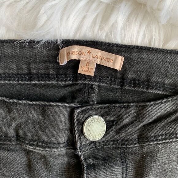 Women’s Gibson Latimer Distressed Black Jeans  Size 8 - Picture 4 of 7